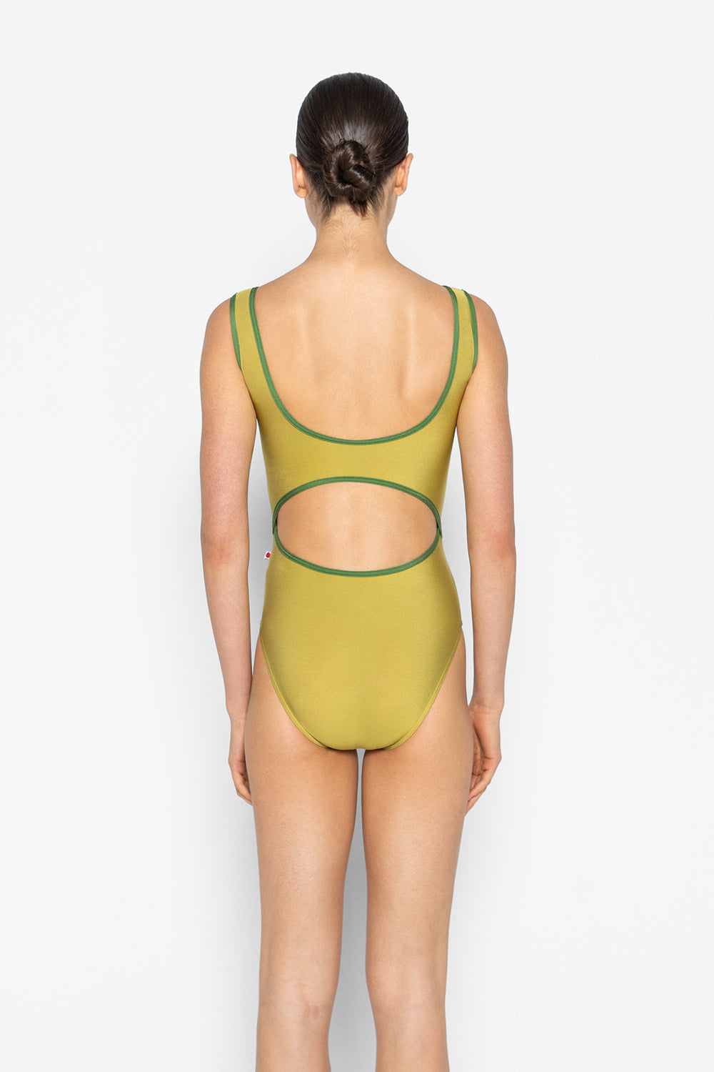 Veronique leotard in N-Cricket body color with N-Lucky trim color