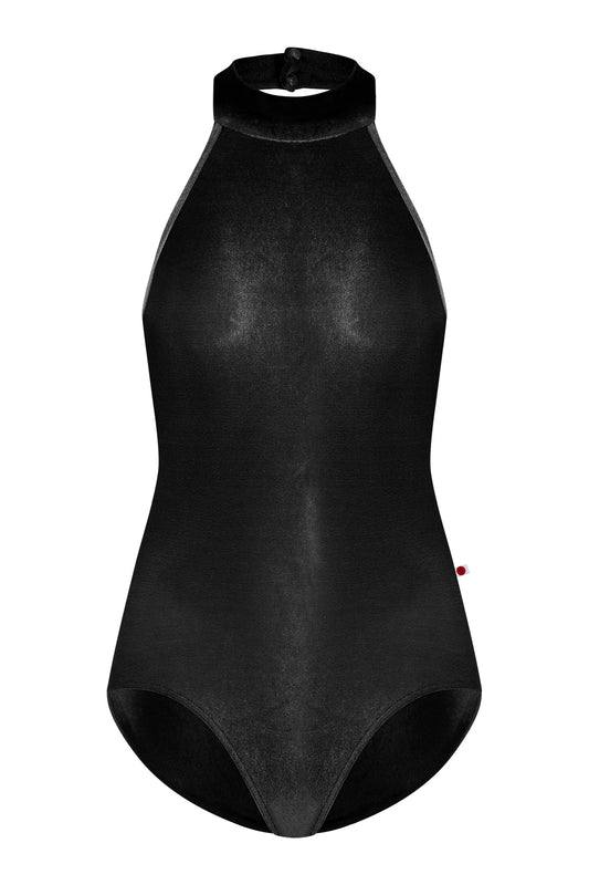 Kids Sarah leotard in V-Black body & trim color