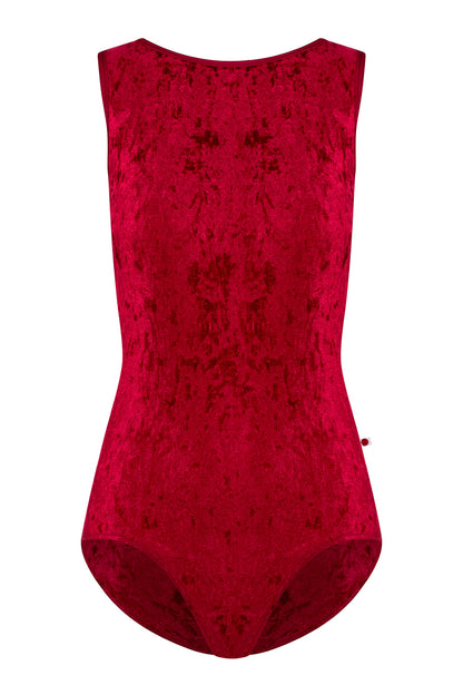 Sofiane leotard in CV-Dark Red body color with N-Berry trim color