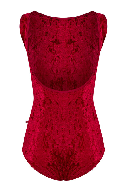 Sofiane leotard in CV-Dark Red body color with N-Berry trim color