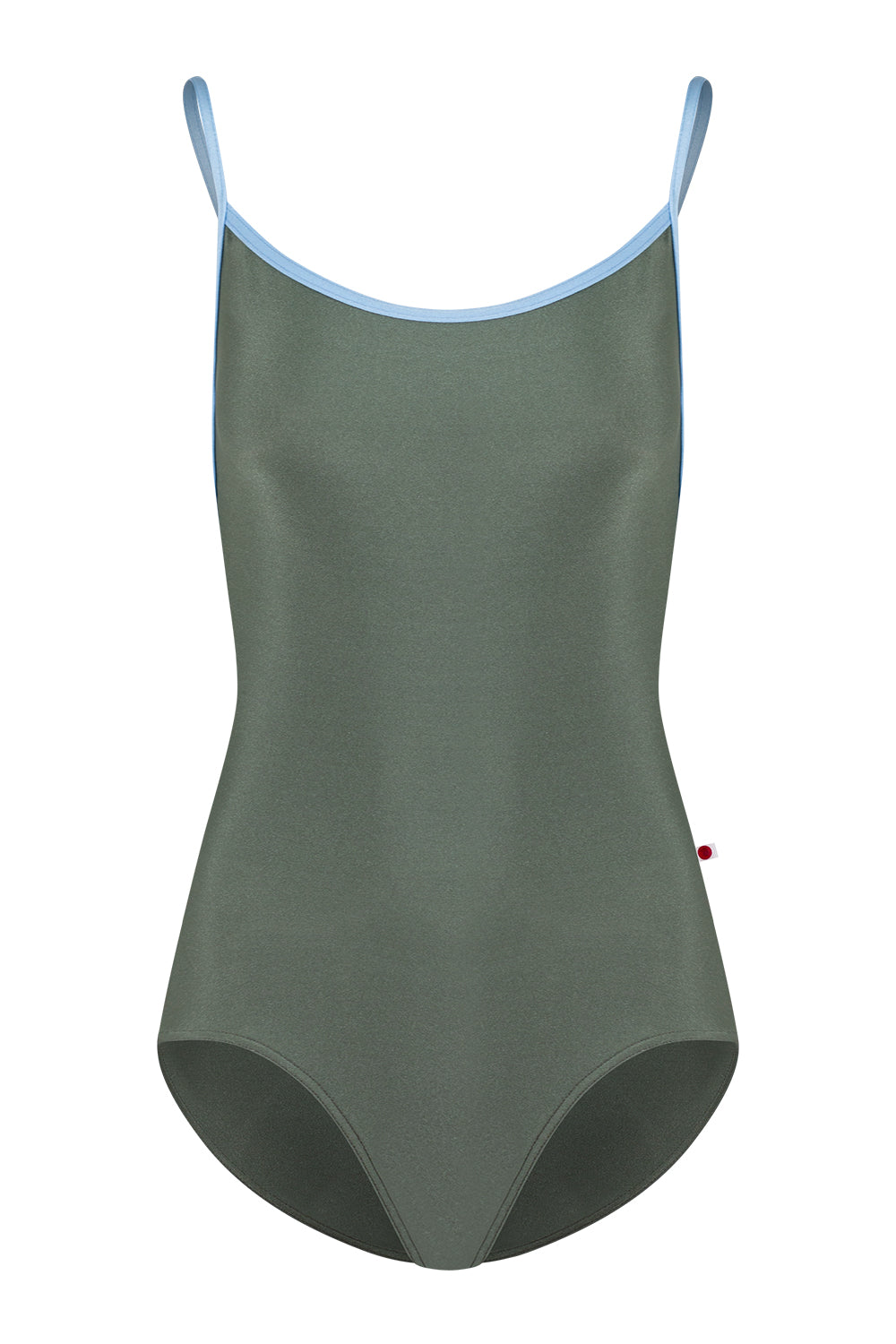 Tamara leotard in N-Sage body color with N-Moontide trim color