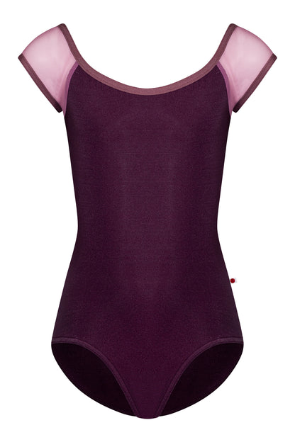 Kids Wendy leotard in N-Opera body color with Mesh Sonata top color and N-Phoenix trim color