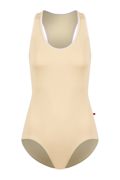 Alex leotard in T-Vanilla body color with T-Misty Rose trim color