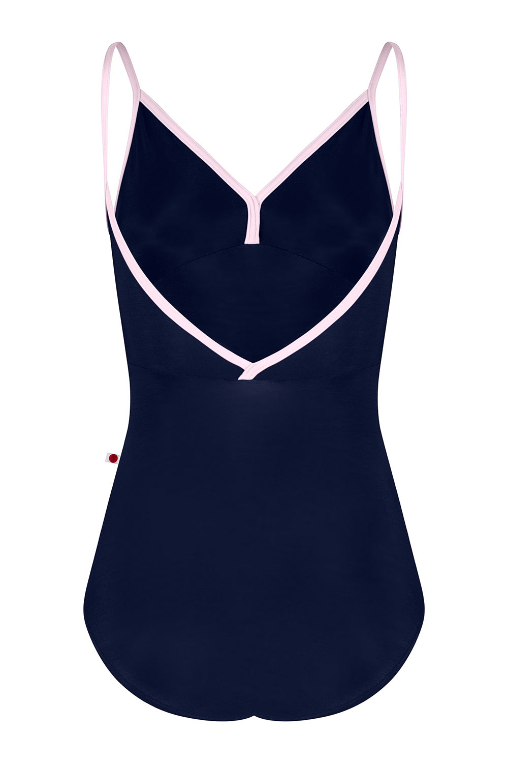 Kids Daria leotard in N-Dark Blue body & top color with N-Rose trim color