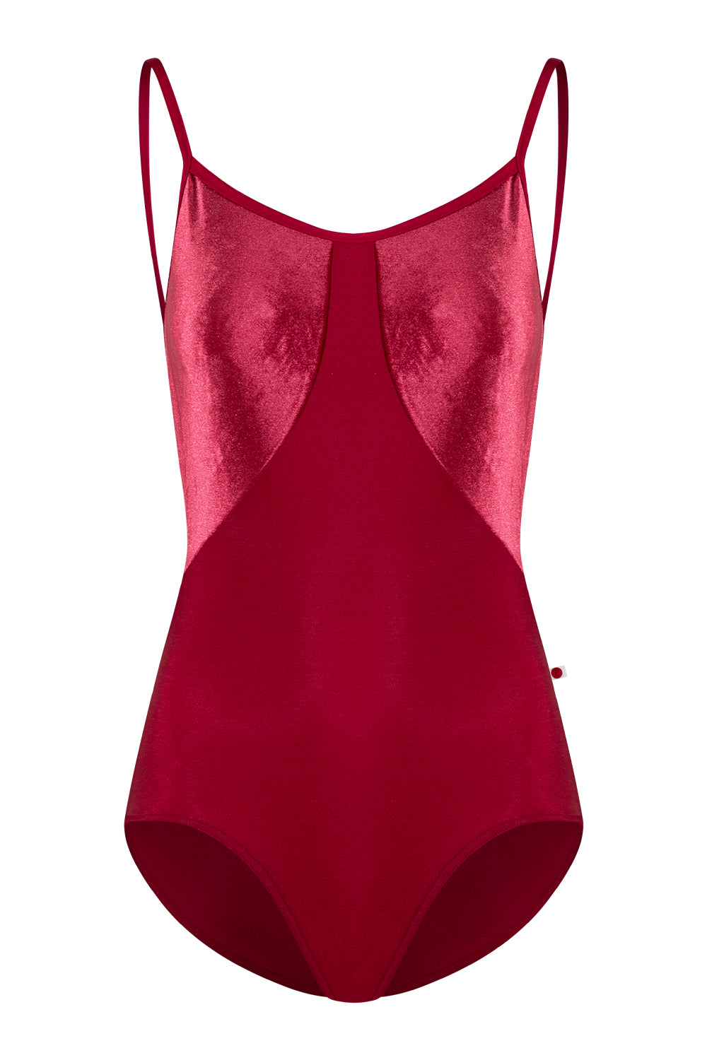 Amanda leotard in N-Berry body color with V-Cerise top color and N-Berry trim color