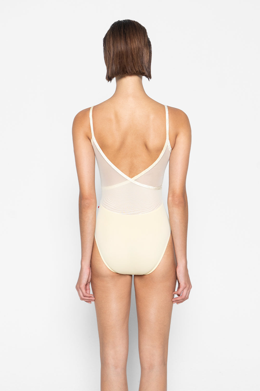 Fiona leotard in T-Vanilla body color with Mesh Vanilla top color and CV-Vanilla trim color