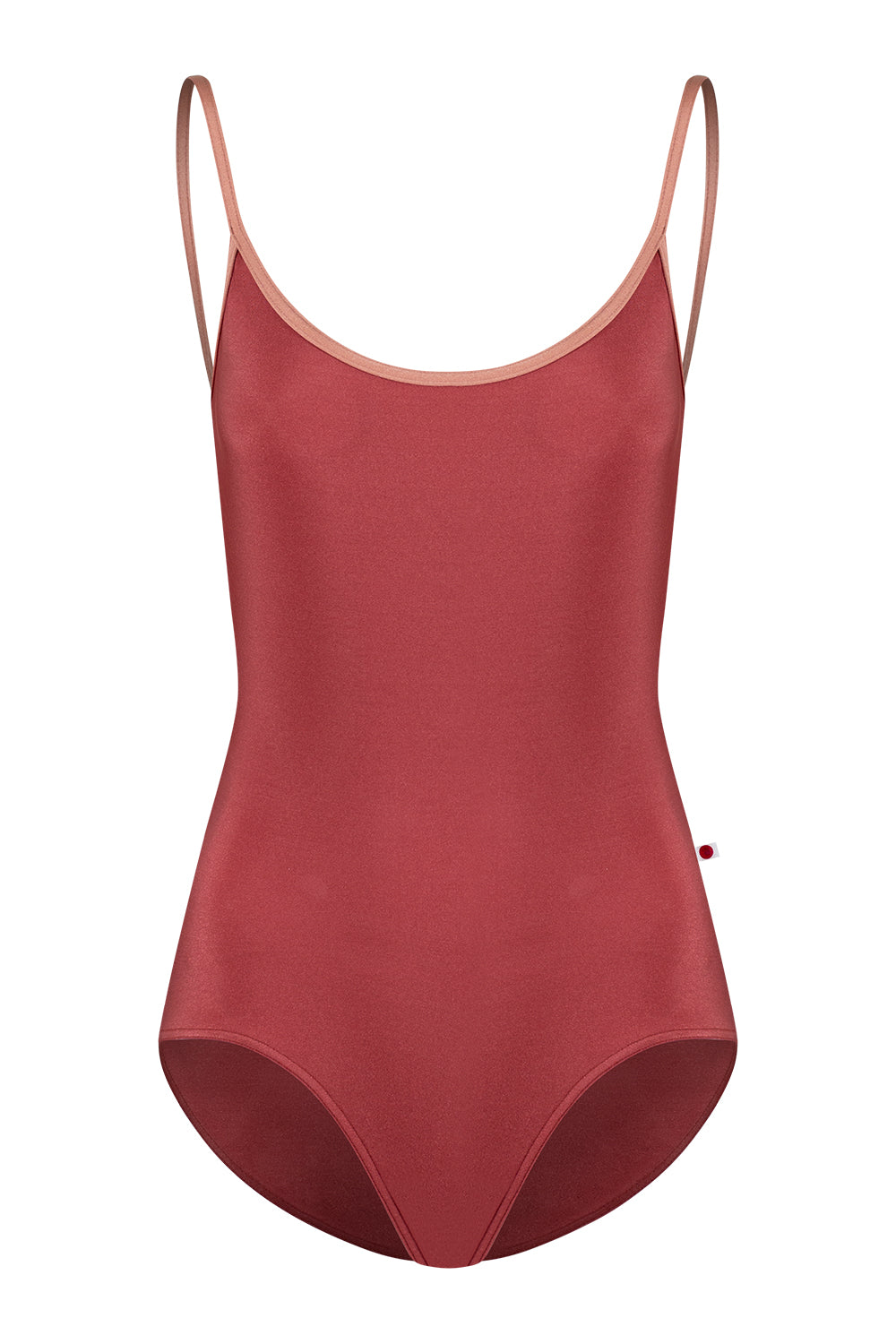 Fiona leotard in N-Fox body color with Mesh Blush top color and N-Rosewood trim color