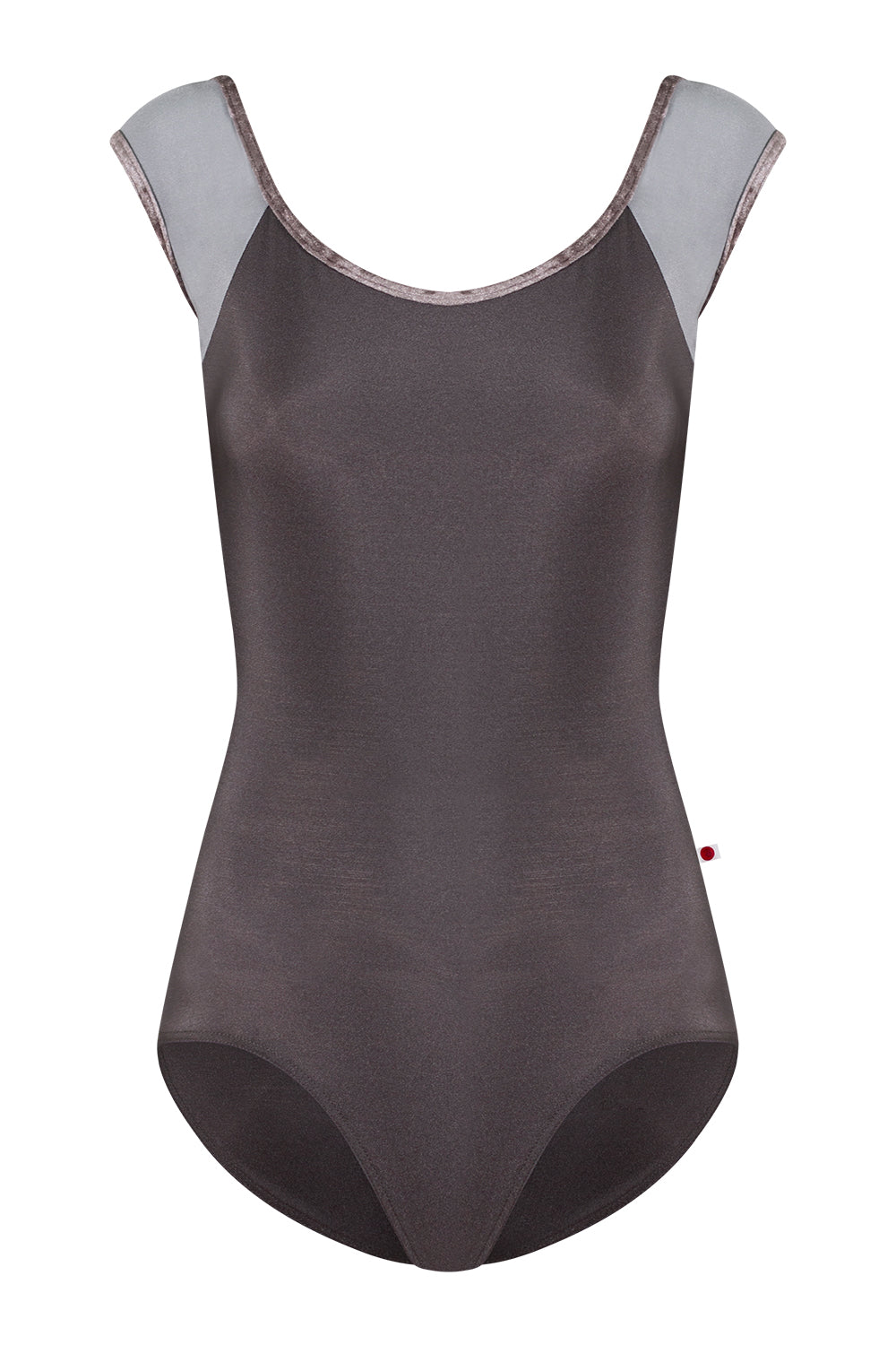 Wendy leotard in N-Shadow body color with N-Sterling sleeve color and CV-Phantom trim color