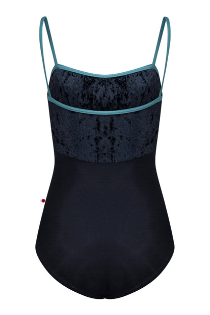 Denise leotard in N-Black body color with CV-Black top color and N-Frost trim color