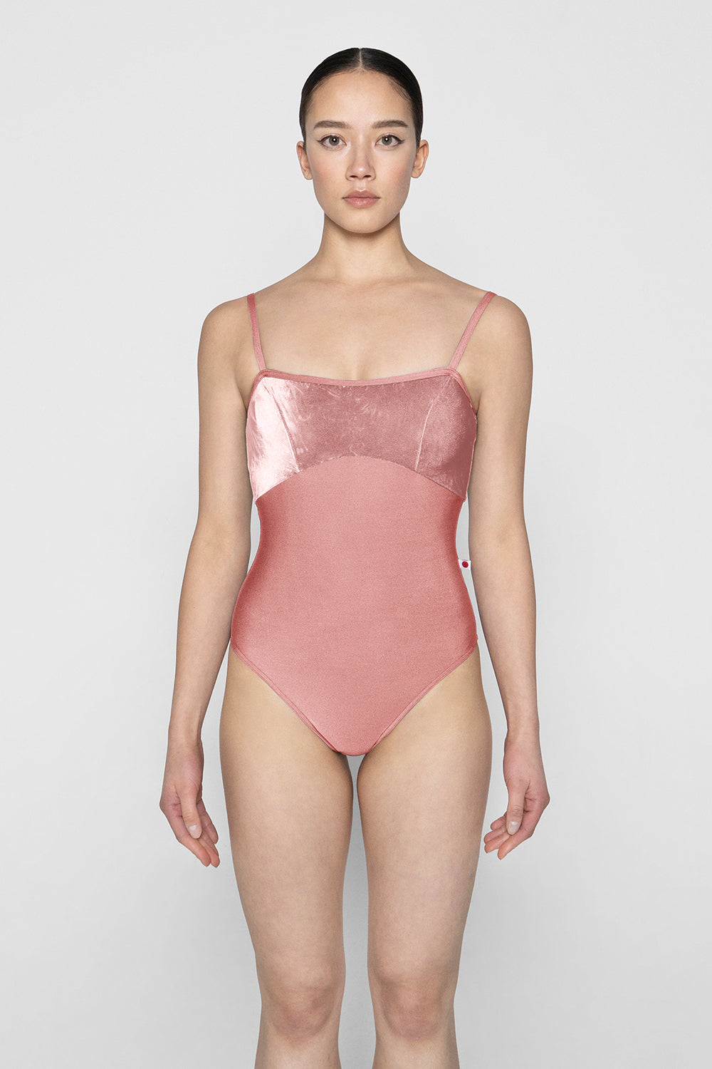 Denise leotard in N-Antique Rose body & trim color and V-Dreamy top color