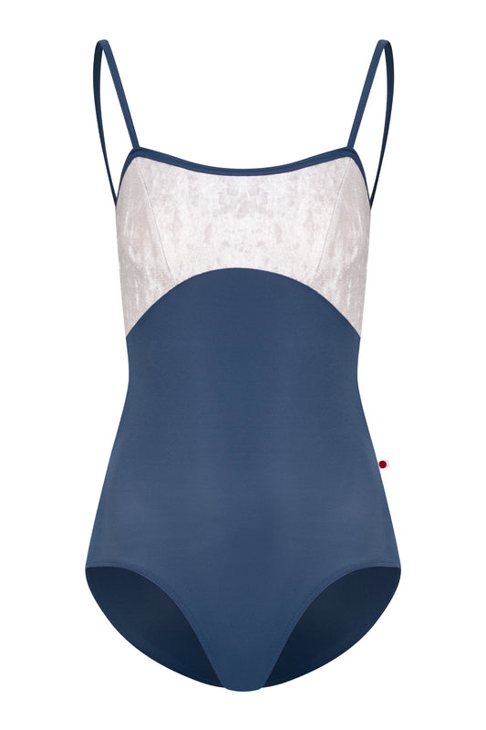 Denise leotard in T-Storm body color with CV-Silver top color and T-Storm trim color
