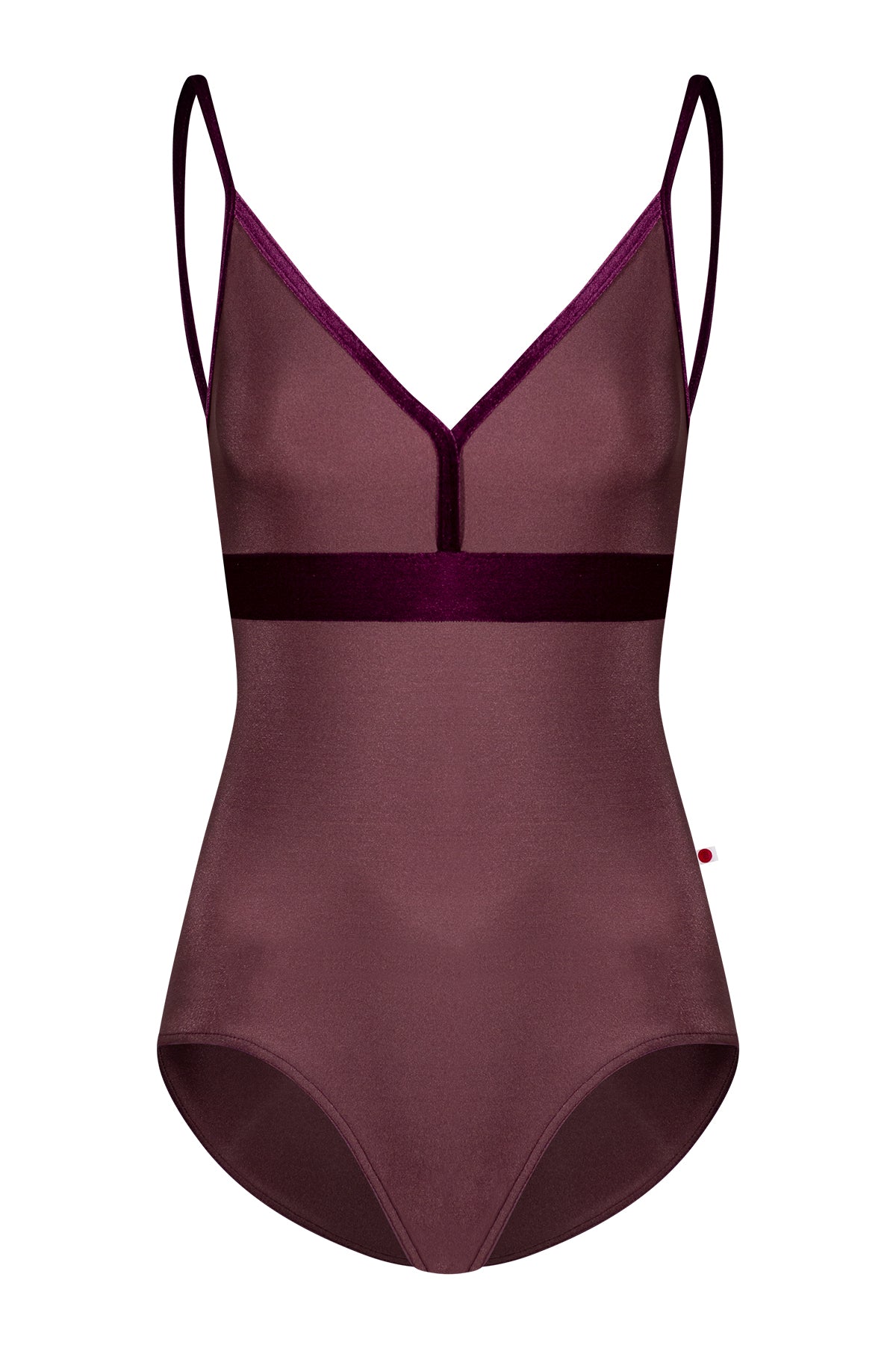 Zoe leotard in N-Phoenix body & top color with V-Roxy trim & middle band color