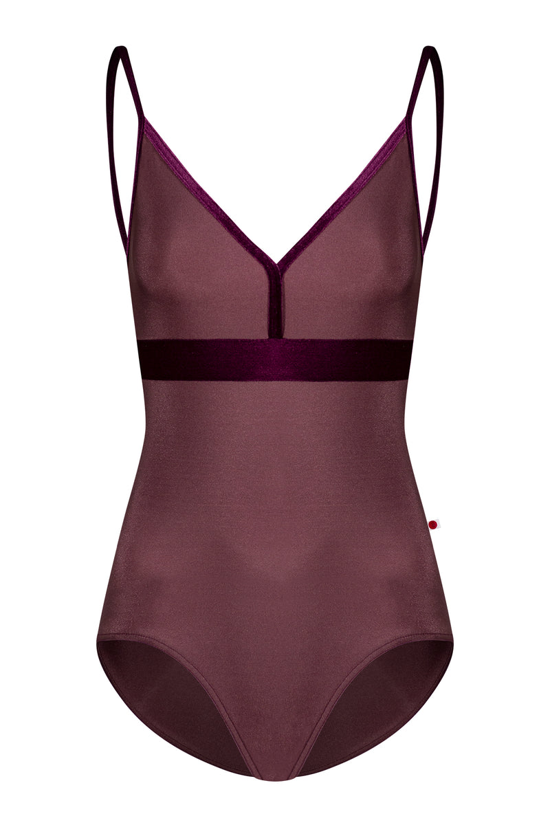 Zoe leotard in N-Phoenix body & top color with V-Roxy trim & middle band color