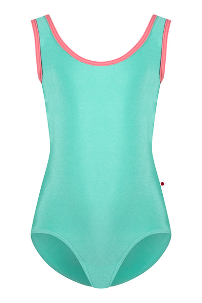 Kids Anna leotard in N-Sea body color with T-May trim color