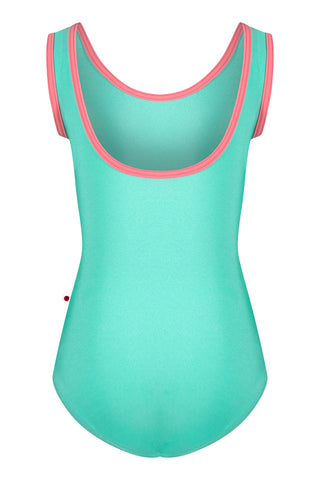 Kids Anna leotard in N-Sea body color with T-May trim color