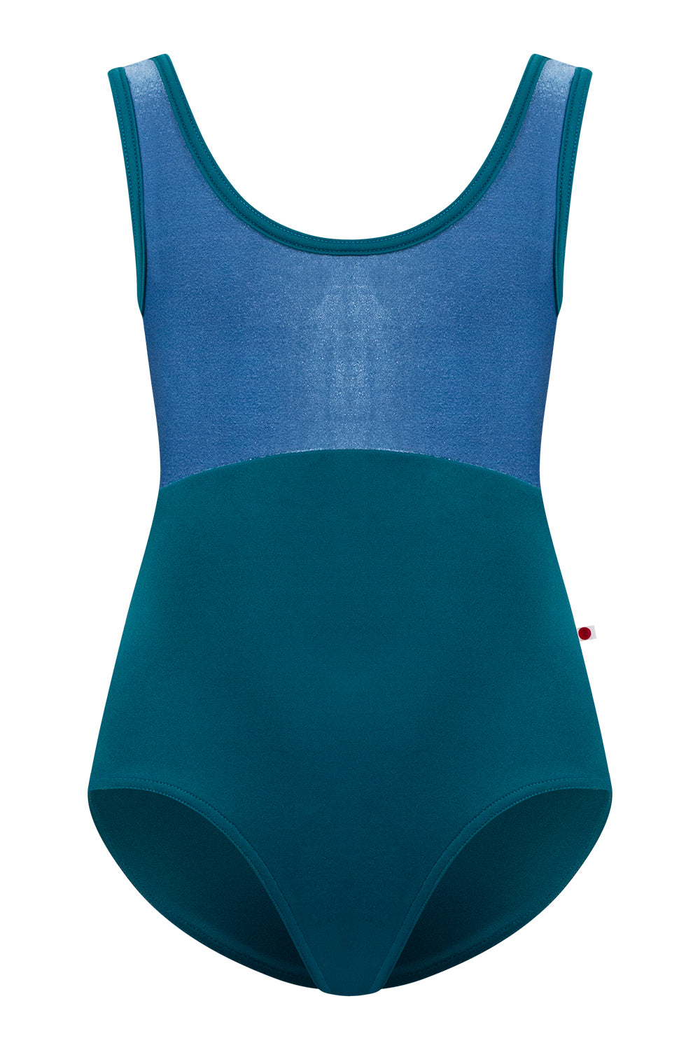 Kids Marieke Duo leotard in T-Zenith body color with V-Ocean top color and T-Zenith trim color