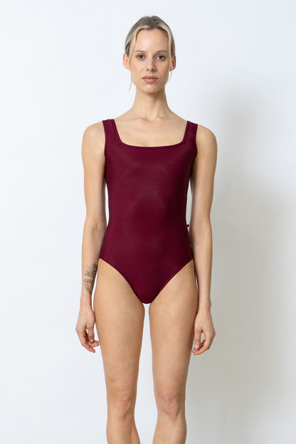 Marieke leotard in N-Burgundy