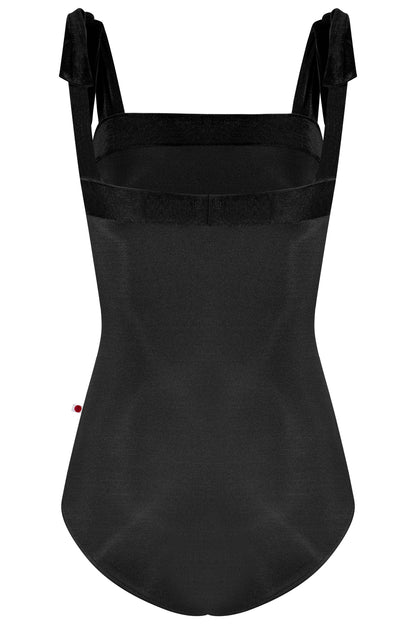 Mimi leotard in N-Black body color with V-Black top color