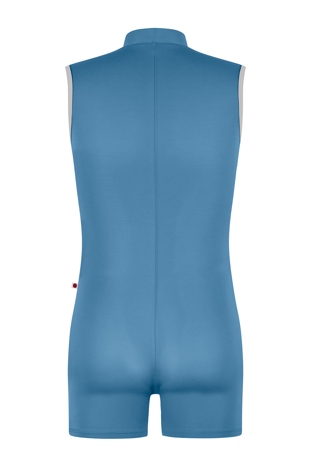 Victor semi-unitard in T-Bluebell body color with N-Silver trim color