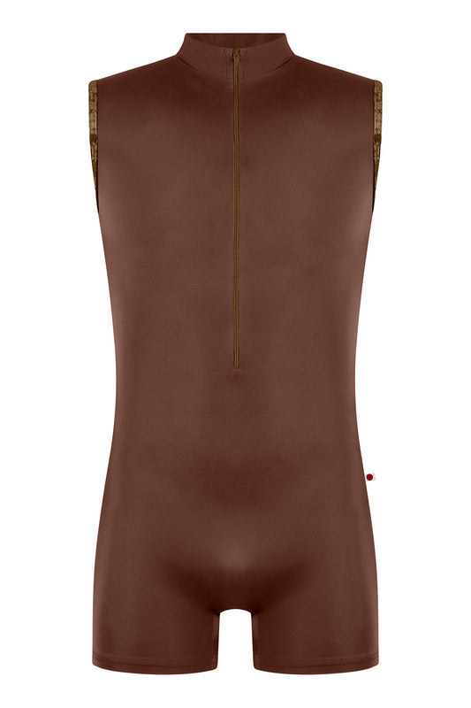 Victor semi-unitard in T-Moka body color with CV-Toffee trim color
